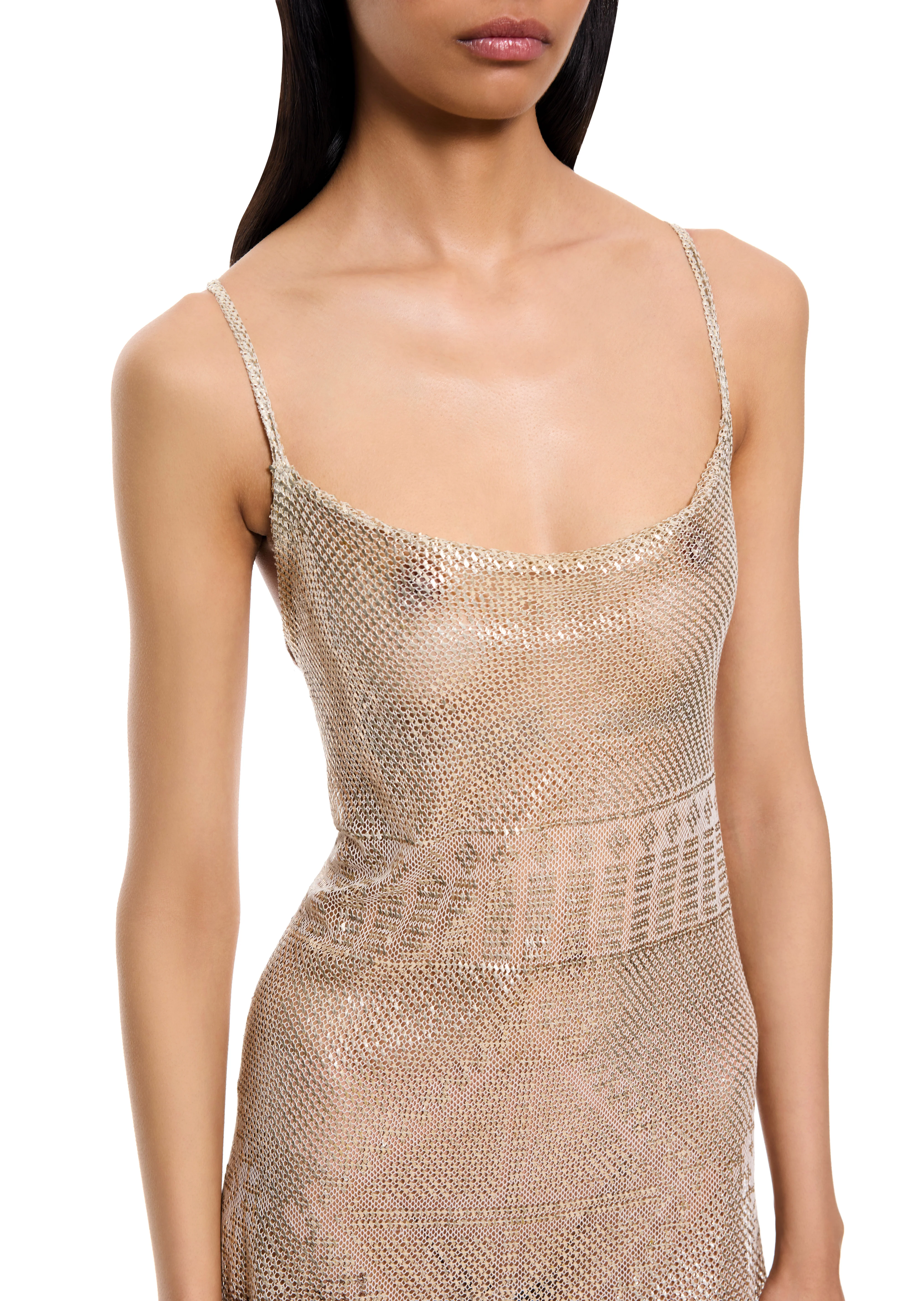 1920s Egyptian White Low Back Mini Dress - Image 3